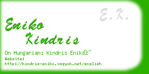 eniko kindris business card